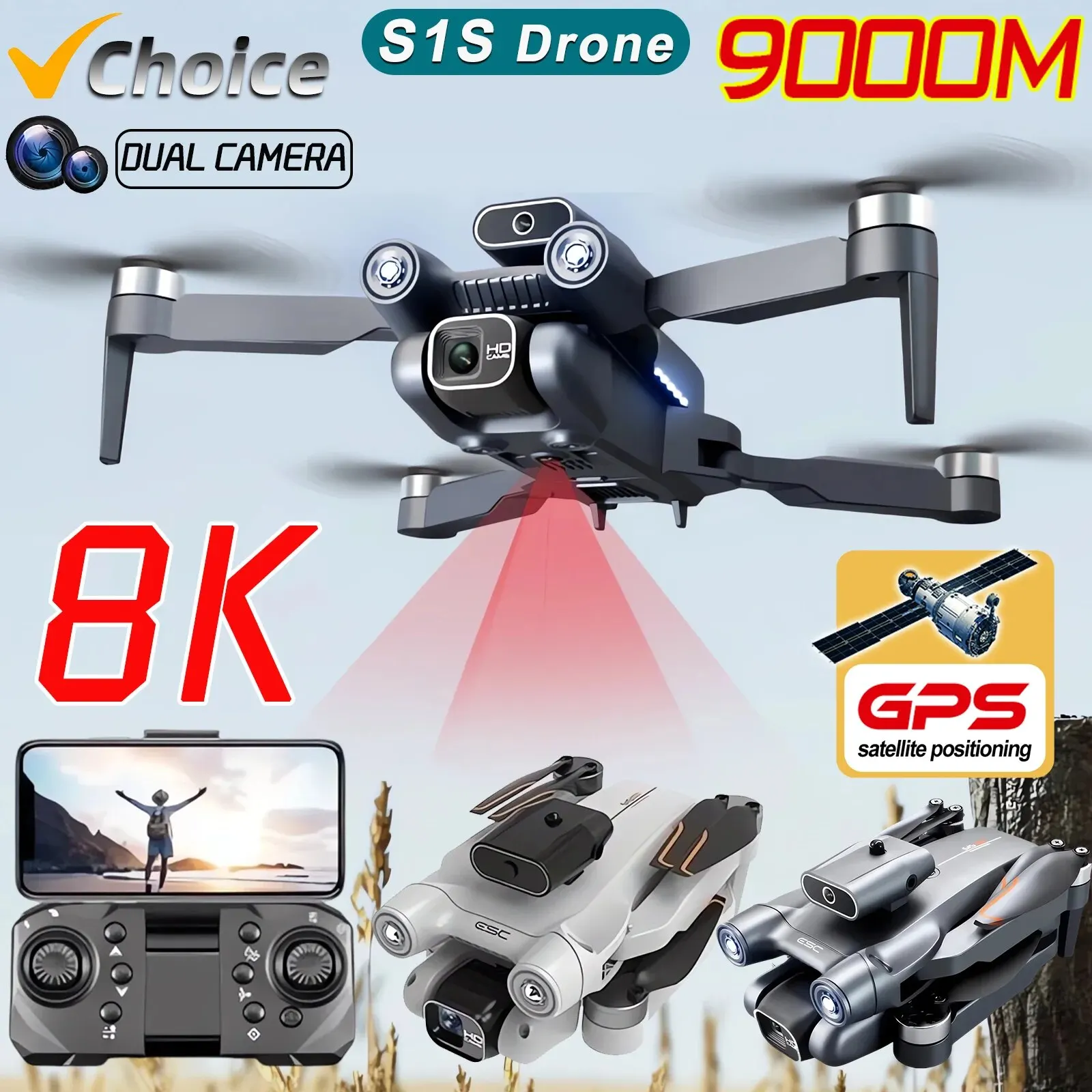 New S1S 5G GPS Drone Camera 8K - Drone Lidar recensione e prezzo