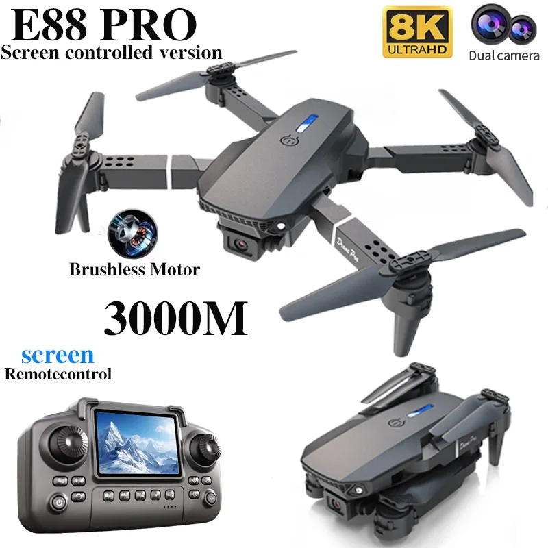 Professional E88 PRO Drone wit - Drone Lidar recensione e prezzo
