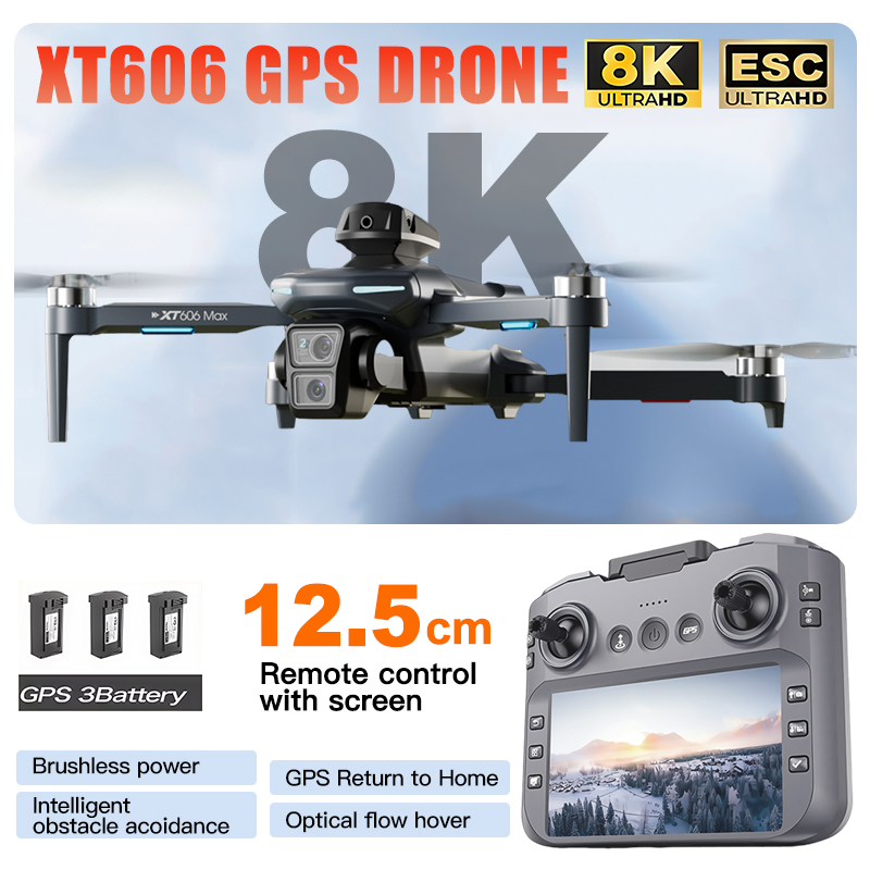 XT606 MAX 3 battery Drone 4k 8 - Drone Multispectral recensione e prezzo