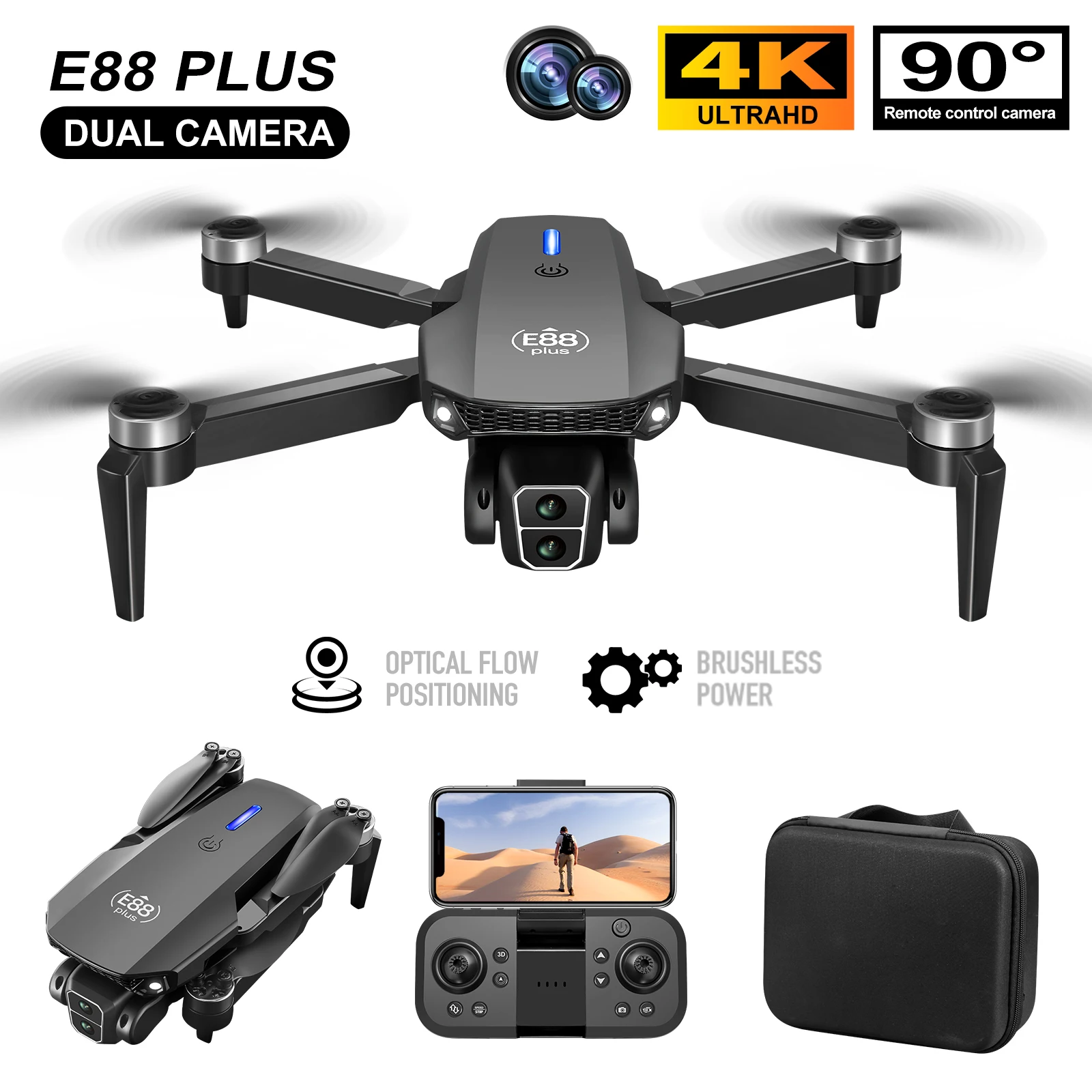 New E88 Plus Quadcopter Drone: - Drone Lidar recensione e prezzo