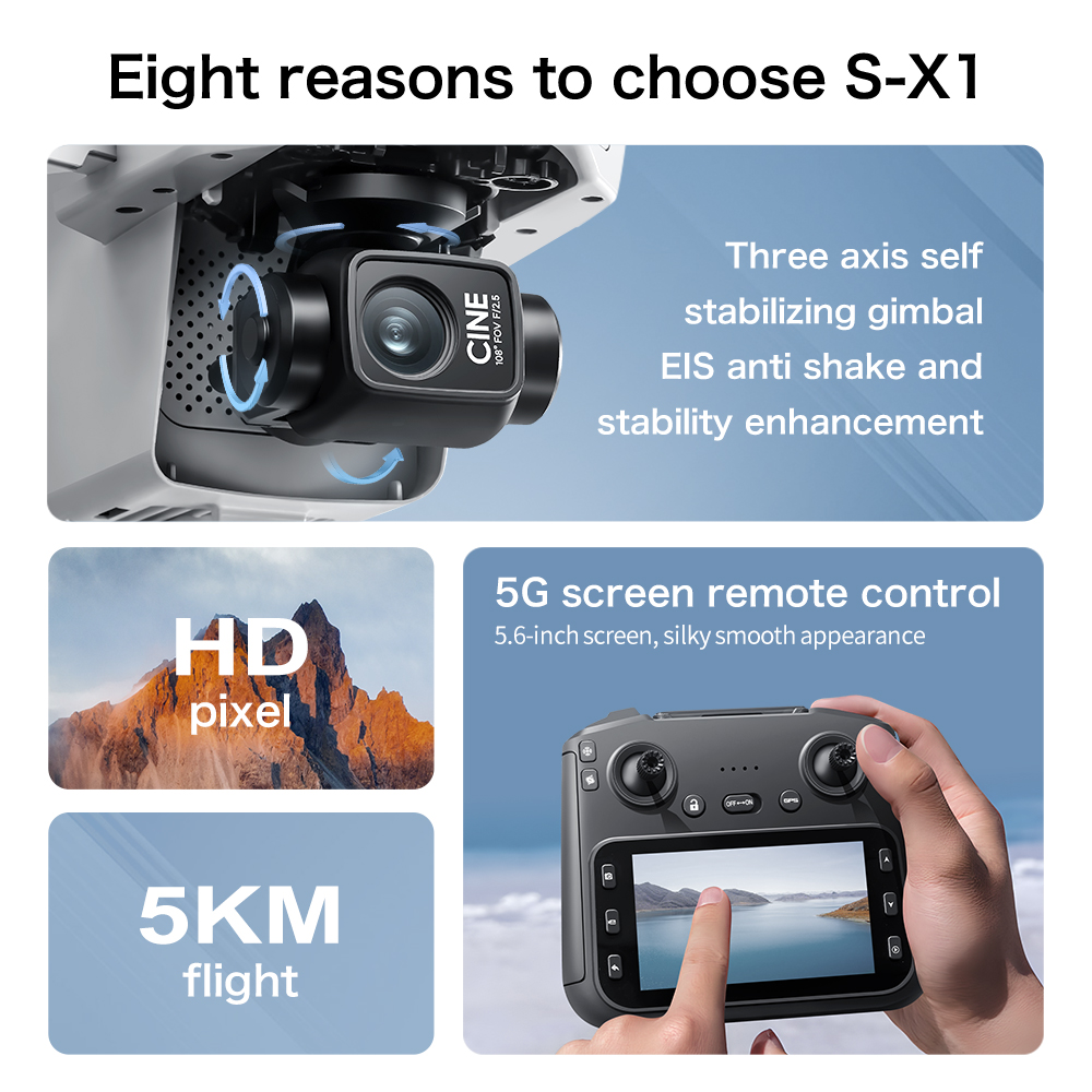 S-X1 MAX GPS Drone with 3-Axis - Drone Multispectral recensione e prezzo